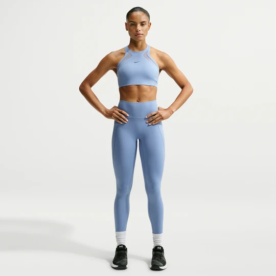 Zdjęcie produktu Damskie legginsy 7/8 z wysokim stanem bez przedniego szwu Nike Universa - Niebieski