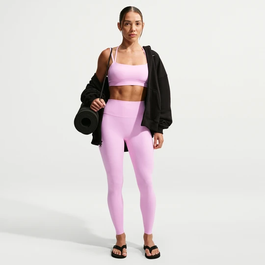 Zdjęcie produktu Damskie legginsy 7/8 z wysokim stanem bez przedniego szwu Nike Zenvy - Różowy