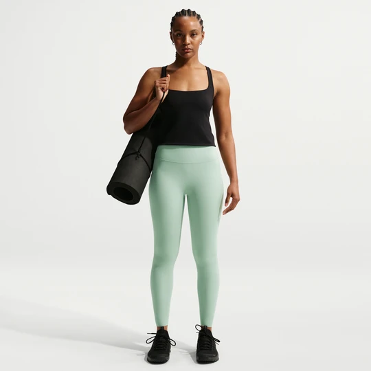 Zdjęcie produktu Damskie legginsy 7/8 z wysokim stanem bez przedniego szwu Nike Zenvy - Zieleń