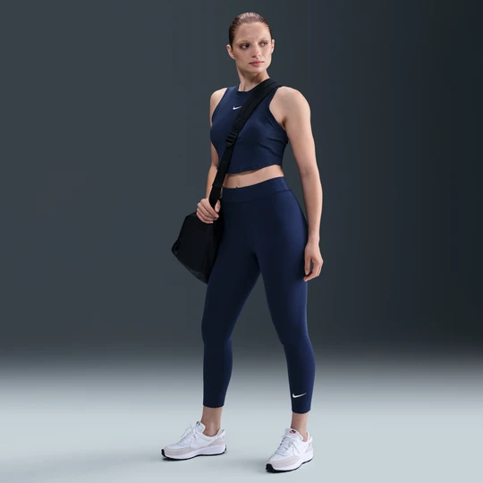 Zdjęcie produktu Damskie legginsy 7/8 z wysokim stanem Nike Classic - Niebieski