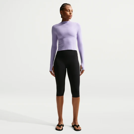 Zdjęcie produktu Damskie legginsy capri z wysokim stanem Nike Zenvy - Czerń