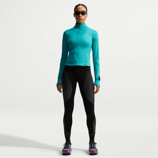 Zdjęcie produktu Damskie legginsy do biegania o pełnej długości z wysokim stanem Nike Swift Flash - Czerń