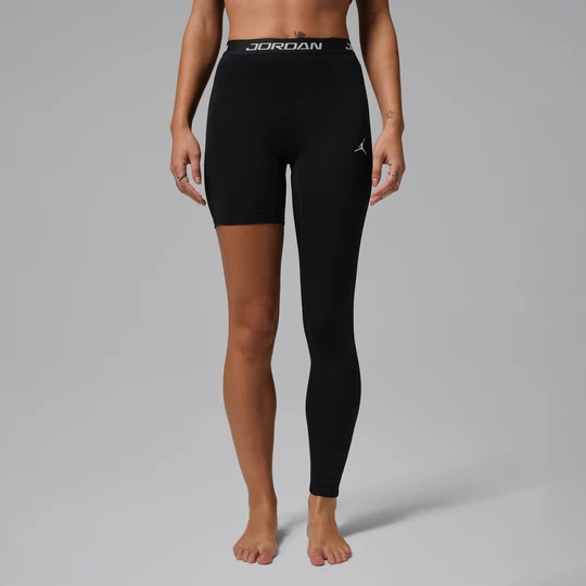 Zdjęcie produktu Damskie legginsy do koszykówki z wysokim stanem i jedną nogawką (lewą) Jordan Sport - Czerń