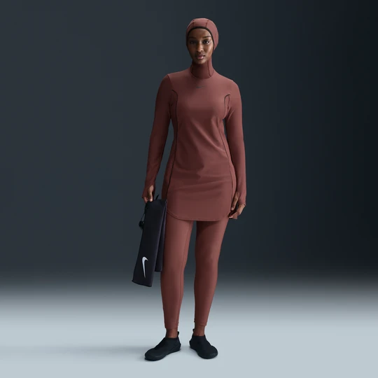 Zdjęcie produktu Damskie legginsy do pływania Nike Swim Victory Slim - Brązowy