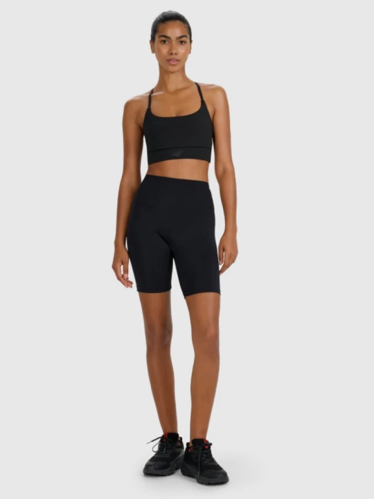 Zdjęcie produktu Damskie legginsy kolarki treningowe 4F 4FWMM00TFSTF079 - czarne