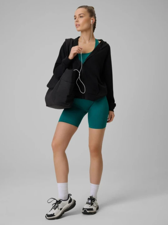 Zdjęcie produktu Damskie legginsy kolarki treningowe 4F 4FWSS26TFSTF087 - turkusowe
