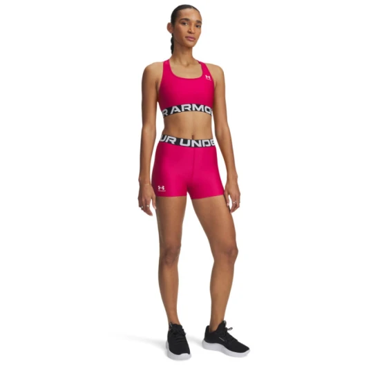 Zdjęcie produktu Damskie legginsy krótkie treningowe Under Armour UA Hg Authentics Shorty - różowe