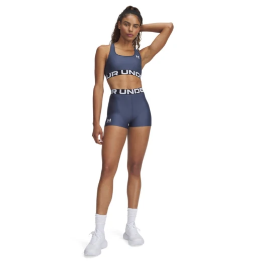 Zdjęcie produktu Damskie legginsy krótkie treningowe Under Armour UA Hg Authentics Shorty - szare