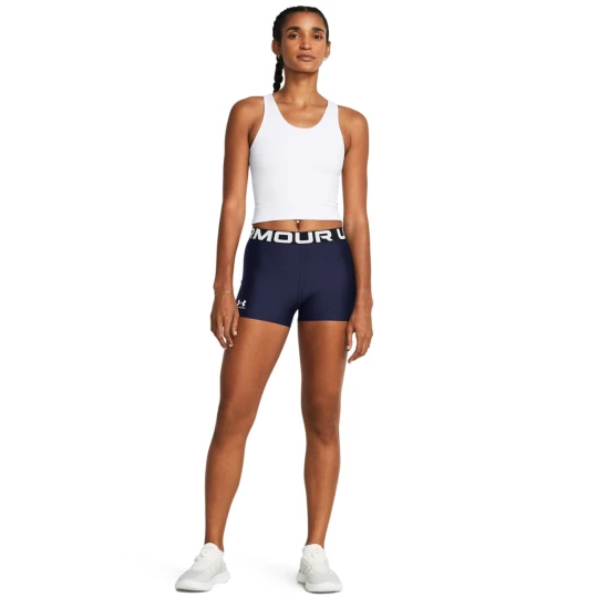 Zdjęcie produktu Damskie legginsy krótkie treningowe Under Armour UA HG Shorty - granatowe