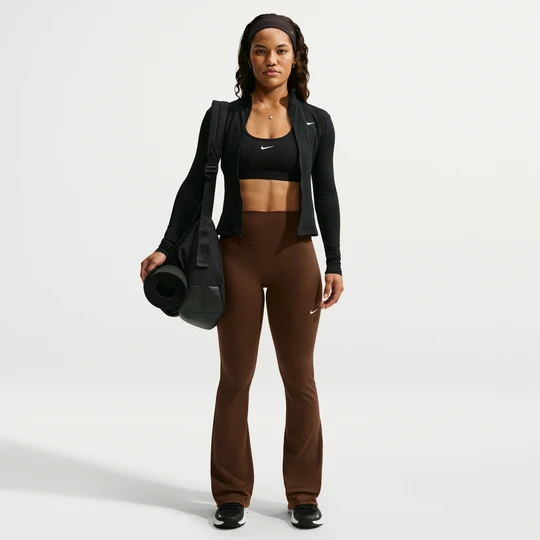 Zdjęcie produktu Damskie legginsy Nike One z wysokim stanem i rozszerzanymi nogawkami - Brązowy