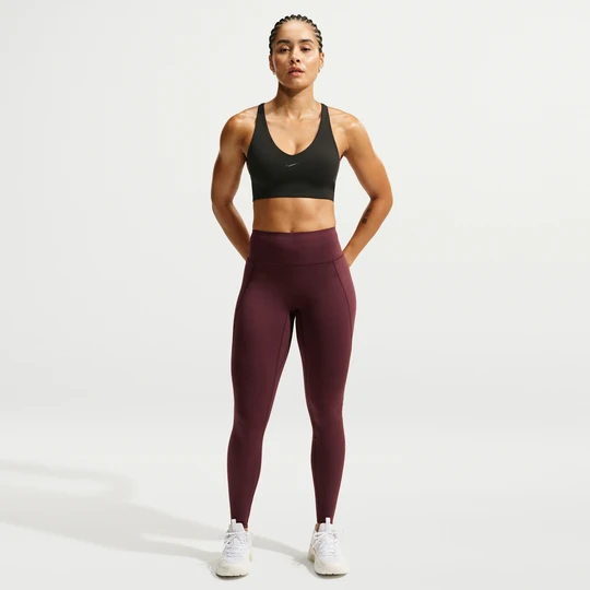 Zdjęcie produktu Damskie legginsy o pełnej długości z wysokim stanem bez przedniego szwu Nike Universa - Fiolet