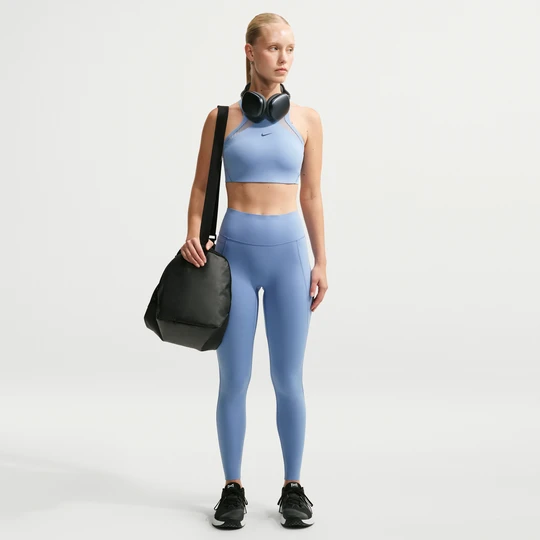 Zdjęcie produktu Damskie legginsy o pełnej długości z wysokim stanem bez przedniego szwu Nike Universa - Niebieski