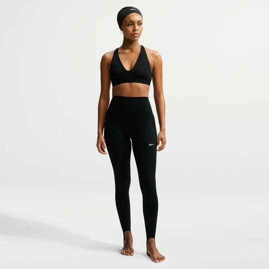 Zdjęcie produktu Damskie legginsy o pełnej długości z wysokim stanem i pętelkami Nike One - Czerń