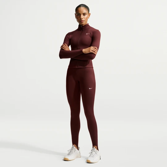Zdjęcie produktu Damskie legginsy o pełnej długości z wysokim stanem i pętelkami Nike One - Fiolet