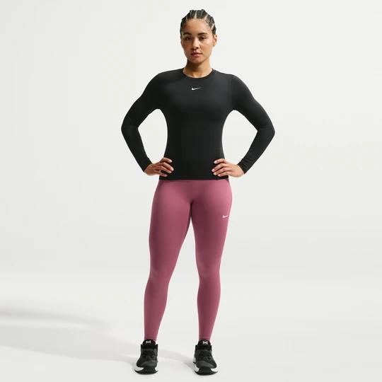 Zdjęcie produktu Damskie legginsy o pełnej długości z wysokim stanem Nike One Seamless Front - Czerwony