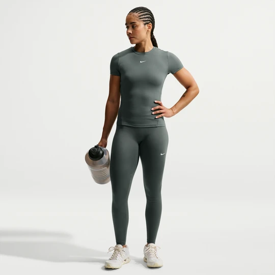 Zdjęcie produktu Damskie legginsy o pełnej długości z wysokim stanem Nike One Seamless Front - Zieleń