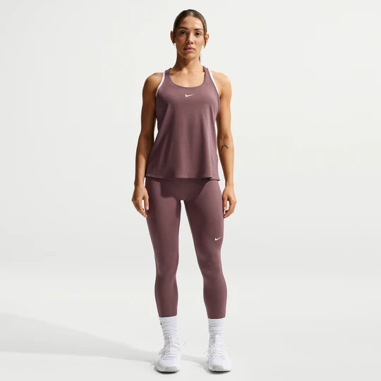 Zdjęcie produktu Damskie legginsy o pełnej długości ze średnim stanem Nike Pro - Fiolet