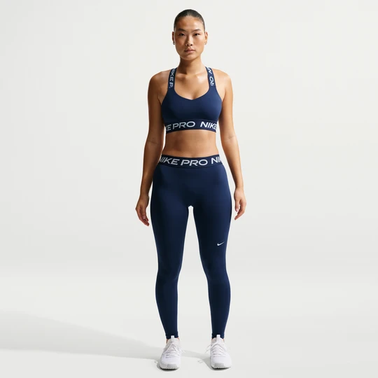 Zdjęcie produktu Damskie legginsy o pełnej długości ze średnim stanem Nike Pro - Niebieski