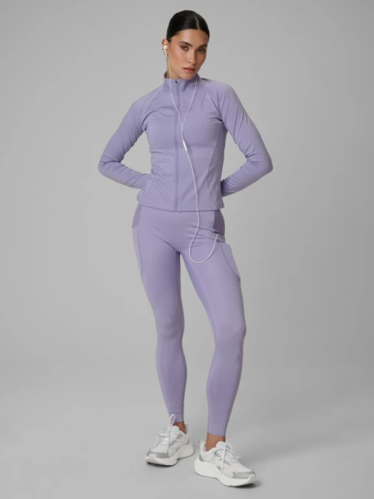 Zdjęcie produktu Damskie legginsy treningowe 4F 4FWSS26TFTIF397 - fioletowe