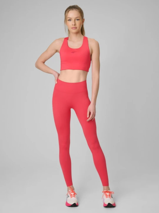 Zdjęcie produktu Damskie legginsy treningowe 4F 4FWSS26TFTIF457 - koralowe