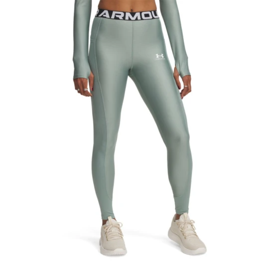 Zdjęcie produktu Damskie legginsy treningowe Under Armour Heatgear Rib Legging - zielone