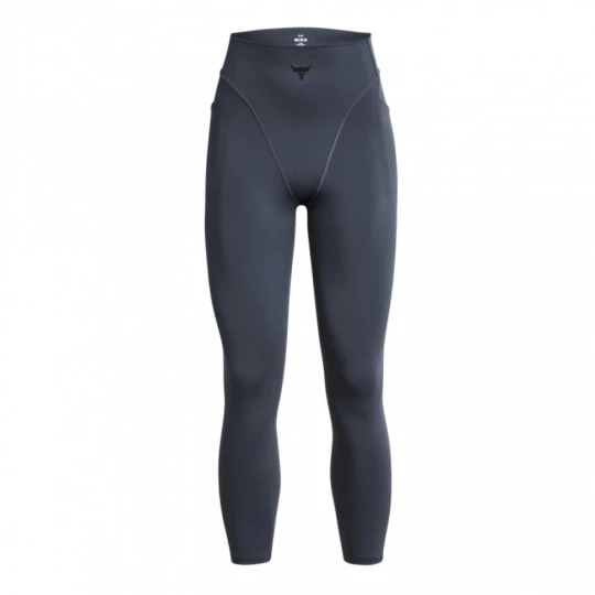 Zdjęcie produktu Damskie legginsy treningowe Under Armour Project Rock Let's Go Grind Ankle Leggings - szare