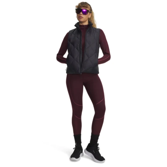 Zdjęcie produktu Damskie legginsy treningowe Under Armour UA ColdGear Textured Legging - bordowe