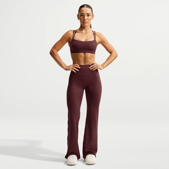 Zdjęcie produktu Damskie legginsy z wysokim stanem i rozszerzanymi nogawkami bez przedniego szwu Nike Zenvy - Fiolet
