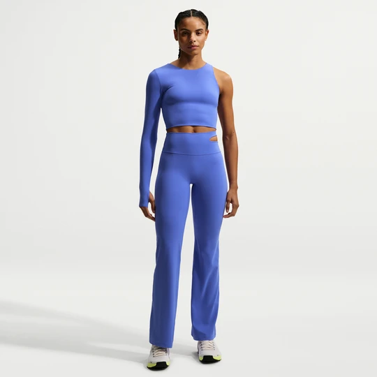 Zdjęcie produktu Damskie legginsy z wysokim stanem i rozszerzanymi nogawkami Nike Zenvy - Niebieski