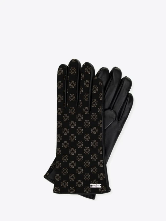 Zdjęcie produktu Damskie rękawiczki skórzane z monogramem czarne Wittchen