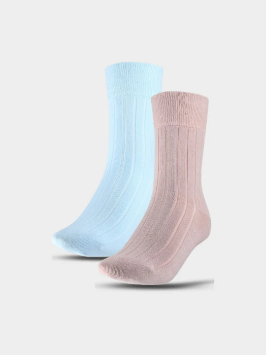 Zdjęcie produktu Damskie skarpetki casual (2-pack) 4F 4FWSS25USOCF375 - multikolor