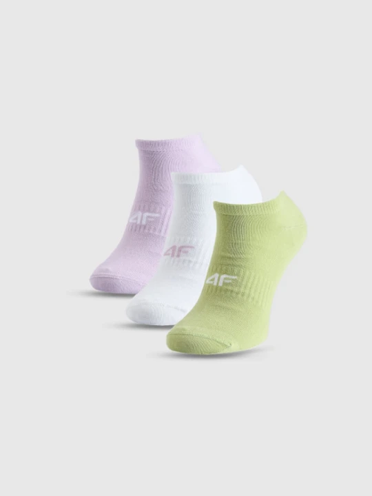 Zdjęcie produktu Damskie skarpetki stopki (3-pak) 4F 4FWMM00USOCF443 - multikolor