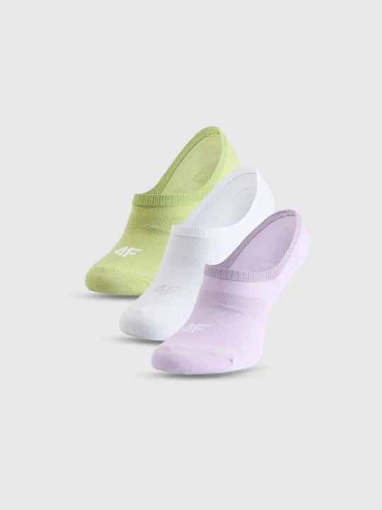 Zdjęcie produktu Damskie skarpetki stopki (3-pak) 4F 4FWMM00USOCF473 - multikolor