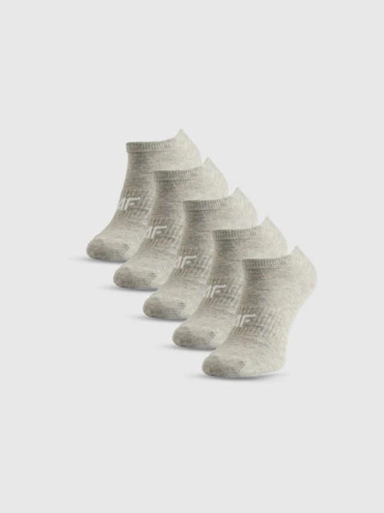Zdjęcie produktu Damskie skarpetki stopki (5-pack) 4F 4FRSS26USOCF0828 - szare