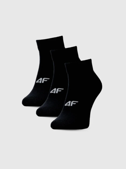 Zdjęcie produktu Damskie skarpetki za kostkę (3-pack) 4F 4FWMM00USOCF448 - czarne
