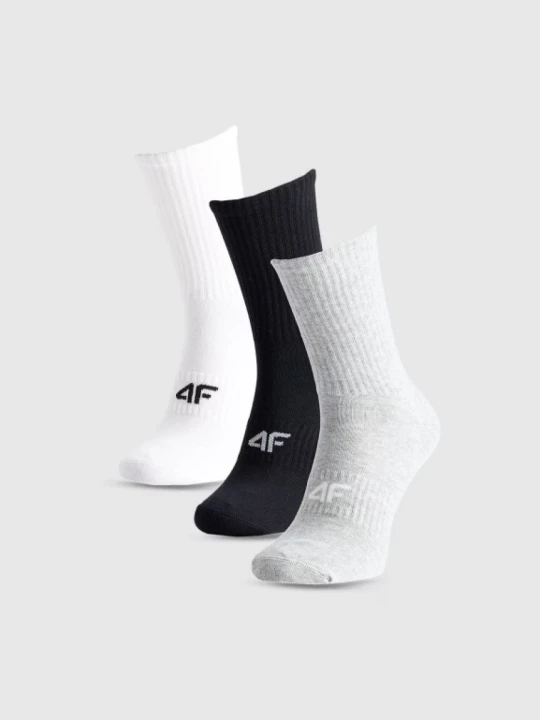 Zdjęcie produktu Damskie skarpetki za kostkę (3-pack) 4F 4FWMM00USOCF474 - multikolor