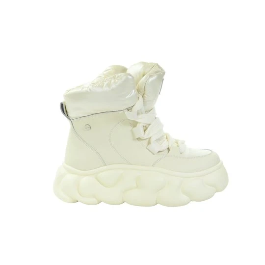 Zdjęcie produktu Damskie skórzane off-white śniegowce GOE SS2N4060