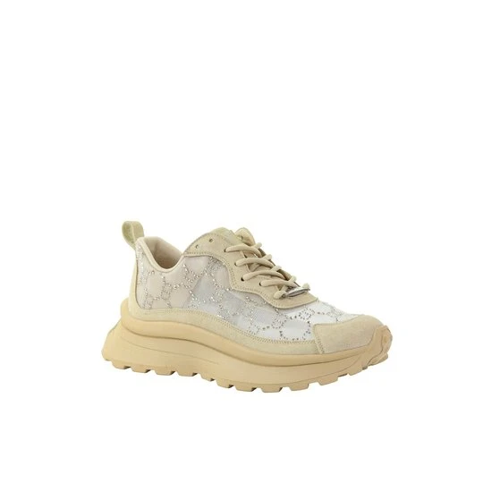 Zdjęcie produktu Damskie sneakersy beżowe z ozdobną siateczką GOE TT2N4042