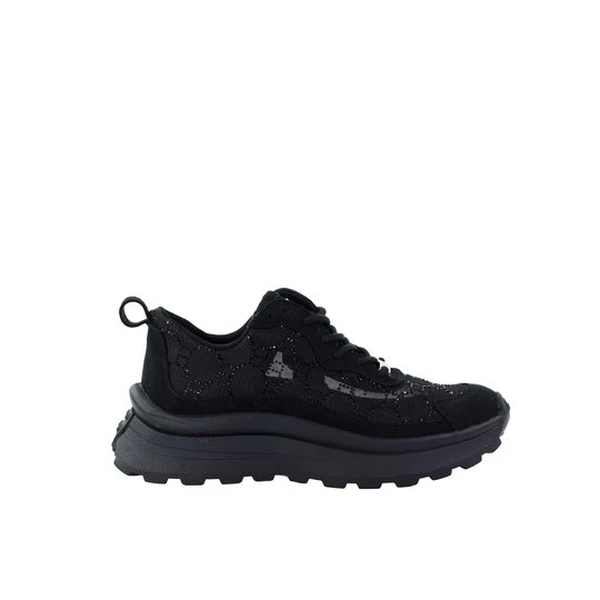 Zdjęcie produktu Damskie sneakersy czarne z ozdobną siateczką GOE TT2N4041