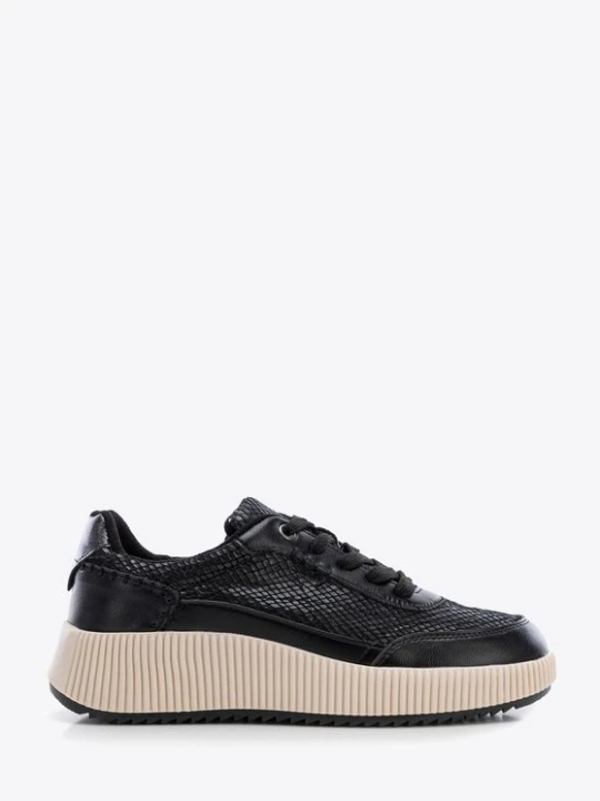 Zdjęcie produktu Damskie sneakersy z ekoskóry czarne Wittchen