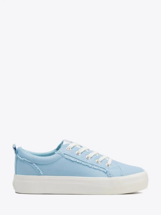 Zdjęcie produktu Damskie sneakersy z tkaniny niebieskie Wittchen