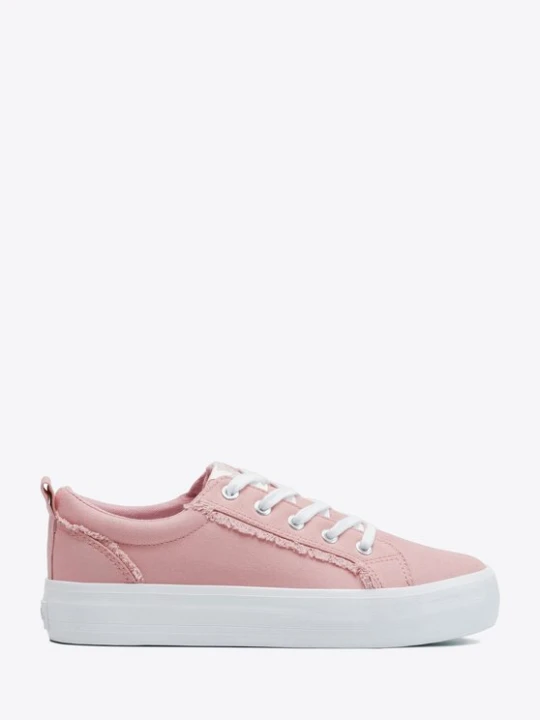 Zdjęcie produktu Damskie sneakersy z tkaniny różowe Wittchen