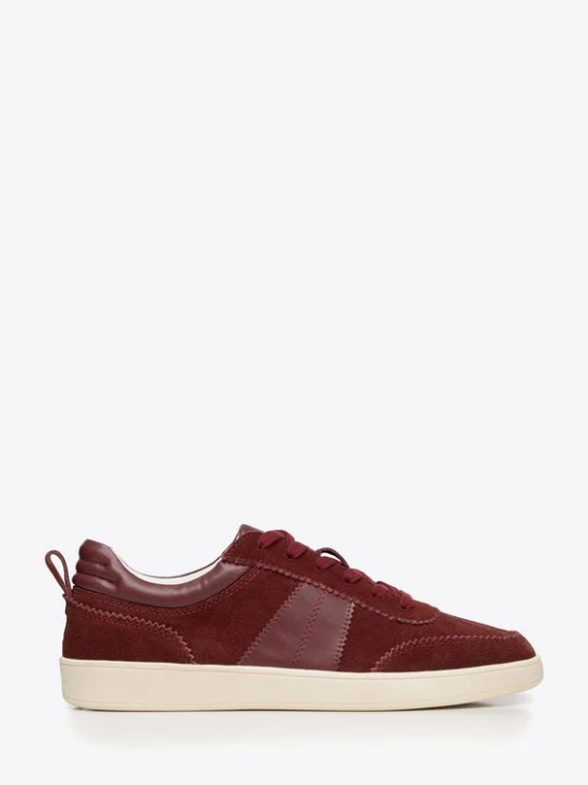 Zdjęcie produktu Damskie sneakersy ze skóry zamszowej bordowe Wittchen