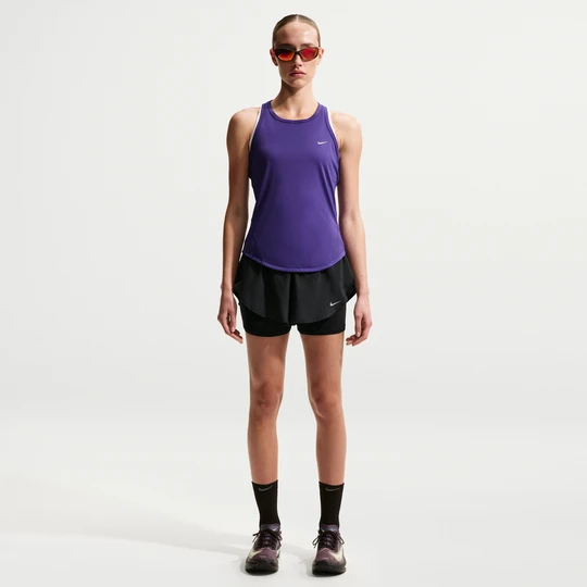 Zdjęcie produktu Damskie spodenki do biegania 2 w 1 z wysokim stanem Dri-FIT Nike Flow - Czerń