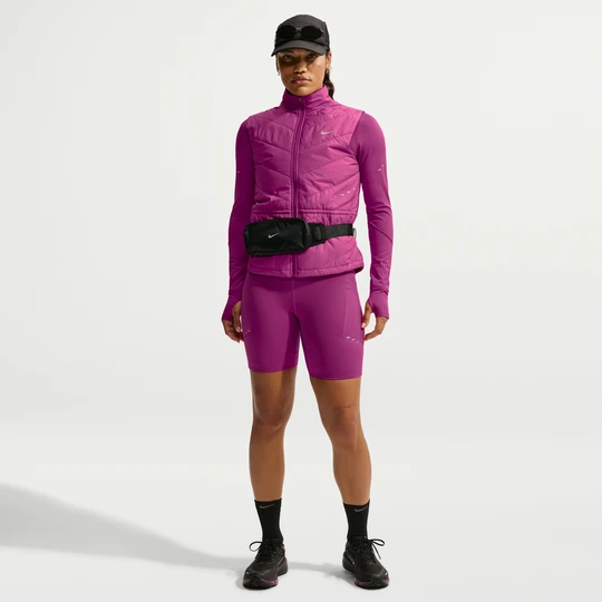 Zdjęcie produktu Damskie spodenki do biegania Nike Swift z wysokim stanem Dri-FIT 18 cm - Czerwony
