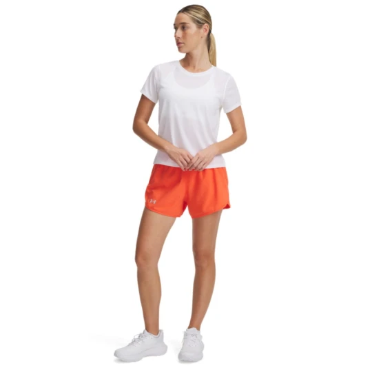 Zdjęcie produktu Damskie spodenki do biegania Under Armour UA Fly By 3'' Shorts - pomarańczowe