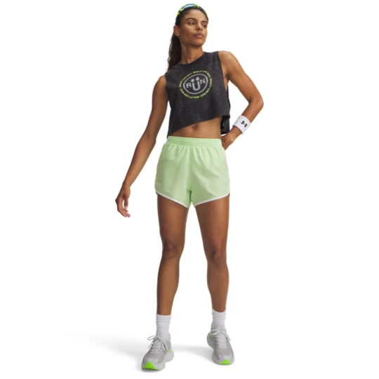 Zdjęcie produktu Damskie spodenki do biegania Under Armour UA Fly By 3\'\' Shorts - zielone