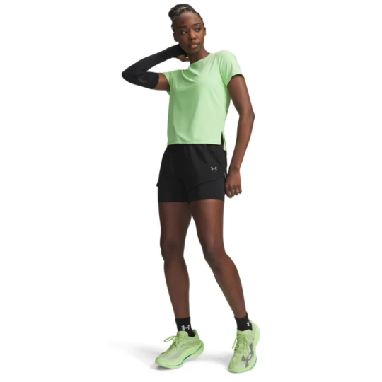 Zdjęcie produktu Damskie spodenki do biegania Under Armour UA Velociti Pro 4" 2n1 Short - czarne