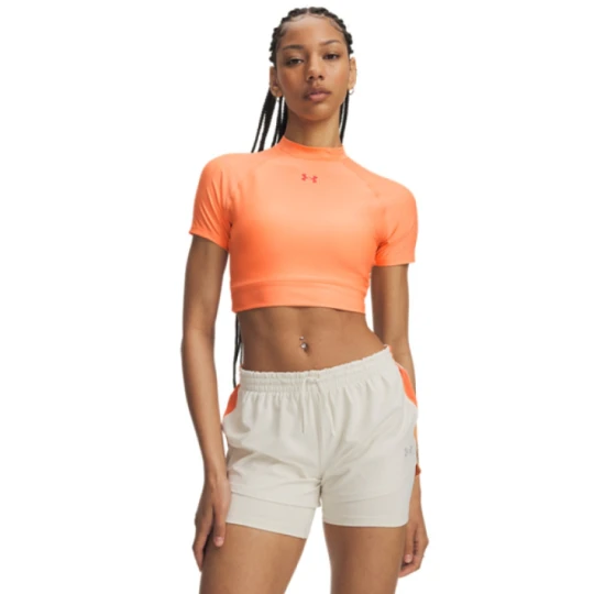 Zdjęcie produktu Damskie spodenki do biegania Under Armour UA Velociti Pro 4\" 2n1 Short - kremowe