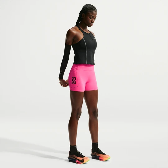 Zdjęcie produktu Damskie spodenki do biegania z wysokim stanem 10 cm Dri-FIT Nike Swift After Dark Tour - Różowy